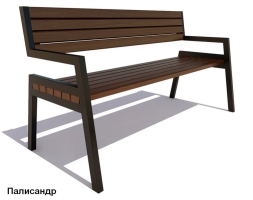 Скамейка уличная Дубна, Лиственница 1,5 м, фото 2