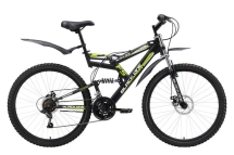 Велосипед Black One Hooligan Fs Disc черно-зеленый 19&quot;
