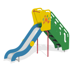 Детская горка Средняя Стандарт ГР-02.1 H=1250 для игровой площадки, фото 2