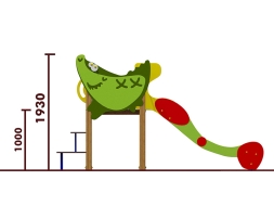 Горка Крокодил 08308 H=1000 для детской площадки, фото 2