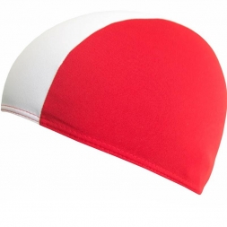 Шапочка для плавания &quot;FASHY Shot Shape Polyester&quot;, полиэстер, 3 панели, бело-красный