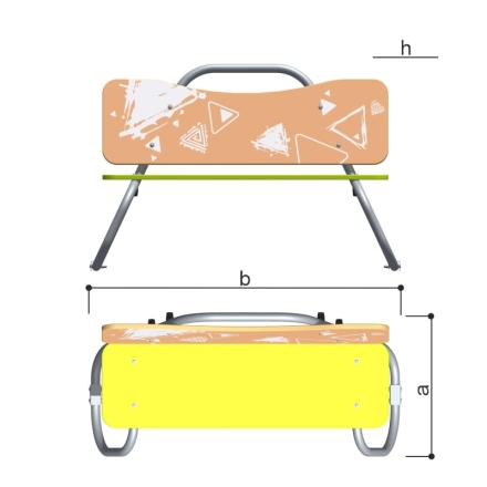 Детская скамейка Romana 057.58.00 для игровой площадки, фото 5
