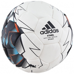 Мяч ганд. &quot;ADIDAS Stabil Sponge&quot; арт.CD8591, р.0 (mini), ПУ, 30 панелей, руч.сш, бело-черн-бир-оранж