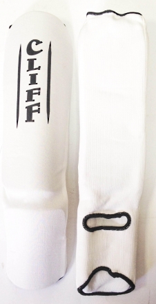 Защита голень-стопа изогнутая белая р.L, фото 1