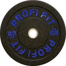 Диск для штанги HI-TEMP с цветными вкраплениями, PROFI-FIT D-51, 20 кг, фото 1