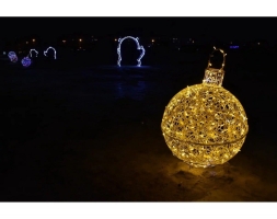 Светящаяся фигура Ёлочная игрушка на раме (диаметр 1,5 м), фото 6