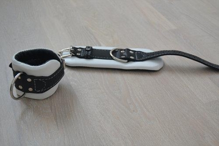 Манжеты овальные детские со смещённым кольцом на кожаном ремне (пара), фото 3