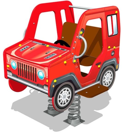 Качалка на пружине Джип У2 КЧ061 для детской площадки, фото 1