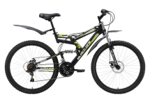 Велосипед Black One Hooligan Fs Disc черно-зеленый 21&quot;