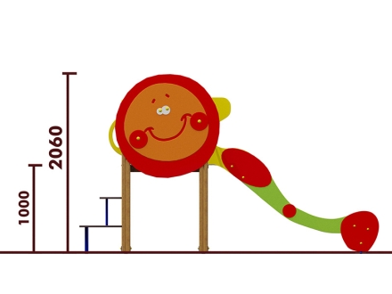 Горка Колобок 08307 H=1000 для детской площадки, фото 2
