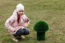 Топиари Гриб белый, размер S - газон Eco