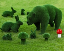 Топиари Гриб белый, размер S - газон Eco