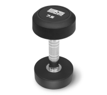 Набор обрезиненных гантелей BRONZE GYM, 2.5-25 кг - 10 пар, шаг 2,5 кг