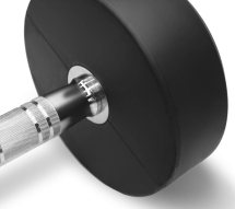 Набор обрезиненных гантелей BRONZE GYM, 2.5-25 кг - 10 пар, шаг 2,5 кг