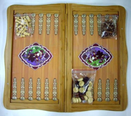 Нарды( 2 в 1) бамбук А1, фото 1