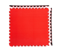 Будо-мат, 100 x 100 см, 20 мм, цвет чёрно-красный