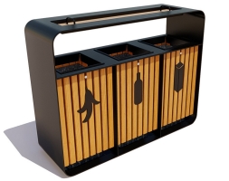 Урна «Трио» для раздельного сбора, фото 1