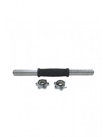 Гриф гантельный хромированный d-25.4мм, рукоять пластик, 45см (R0243), фото 1