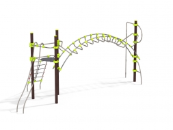 УК 7.103.11 Башня подвесная с рукоходом и гимнастическим столбом цинк УК 7.103.11 Башня подвесная с рукоходом и гимнастическим столбом цинк