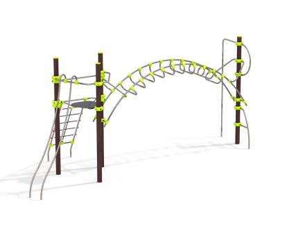 УК 7.103.11 Башня подвесная с рукоходом и гимнастическим столбом цинк, фото 1