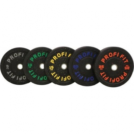 Диск для штанги HI-TEMP с цветными вкраплениями, PROFI-FIT D-51, 5 кг, фото 2
