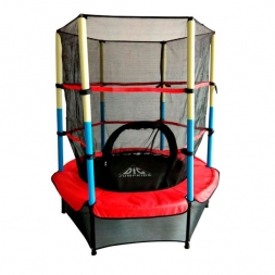 Батут DFC JUMP KIDS 55&quot; красн/желт/син, сетка (137см)