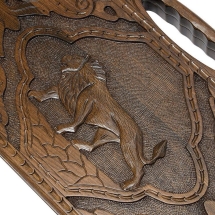 Нарды резные &quot;Лев 3&quot; с ручкой 60, Haleyan