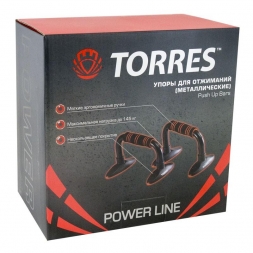 Упоры для отжимания &quot;TORRES Push-Up Bars металл&quot;, эрг. форма, черно-красный, фото 2
