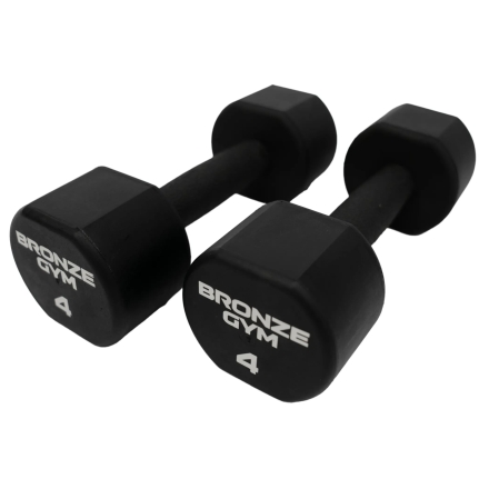 Набор термополиуретановых гантелей BRONZE GYM, 1-10 кг - 10 пар, шаг 1 кг , фото 2