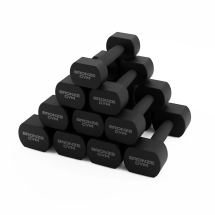 Набор термополиуретановых гантелей BRONZE GYM, 1-10 кг - 10 пар, шаг 1 кг 