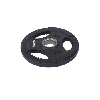 Диск JOHNS черный 3-х хватовый обрезиненный d51мм, 5кг, фото 1