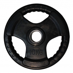 Диск обрезиненный ZSO черный 3 HANDLE  D-51, 10 кг, фото 1