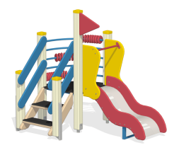 Детская горка Грация Малая ГР-21 H=600 для игровой площадки, фото 2