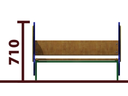 Скамейка детская Бабочка 26021.21 для игровой площадки, фото 2