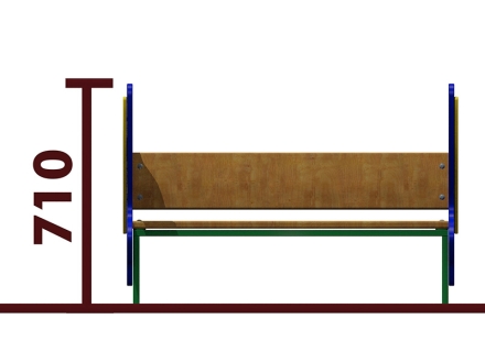 Скамейка детская Бабочка 26021.21 для игровой площадки, фото 2