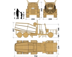 Игровой комплекс TORUDA WOOD Бетономешалка Павлуши, фото 3 Игровой комплекс TORUDA WOOD Бетономешалка Павлуши, фото 3