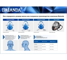 Защитный полнолицевой респиратор BAIANDA размер средний (M) EK201
