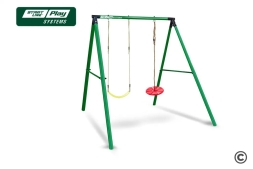 Качели SLP SYSTEMS 2 секции + сиденье гибкое желтое + сиденье диск красное, фото 1