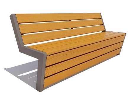 Парковая скамейка Техно, Лиственница (брус 30х120) 1,8 м, фото 5